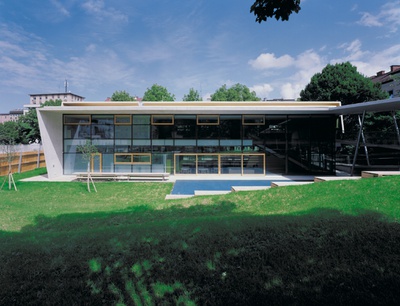 Kindergarten Gebirgsjägerplatz, Halle 1, Arch. Sailer & Lang, Salzburg