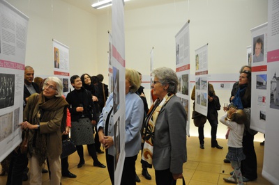 Helma Schimke, Bergsteigerin und Architektin aus Salzburg als Ehrengast bei der Eröffnung der Ausstellung „Architektinnen in Salzburg – eine Spurensuche“ am 17. Oktober 2013; Foto: © Andrea Großschädl