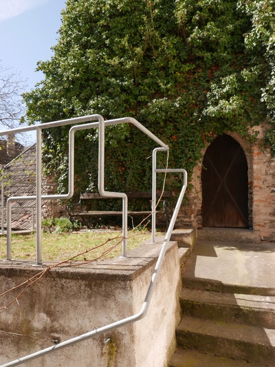 Objekt Dr. Resch in Krems Rehberg, Detail vom Labyrinth-Geländer