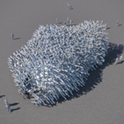 Emotion in Architecture: 1:1 Modell der parametrischen Wandkonstruktion eines Pavillons von Studierenden