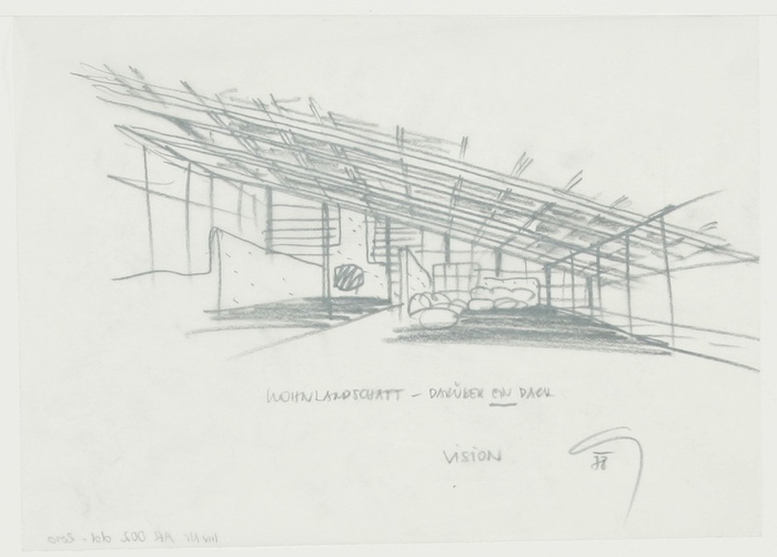 „Wohnlandschaft - darüber ein Dach“, Gänsbrunn 2, Wohnhaus mit Atelier Dr. Garstenauer (1978)
